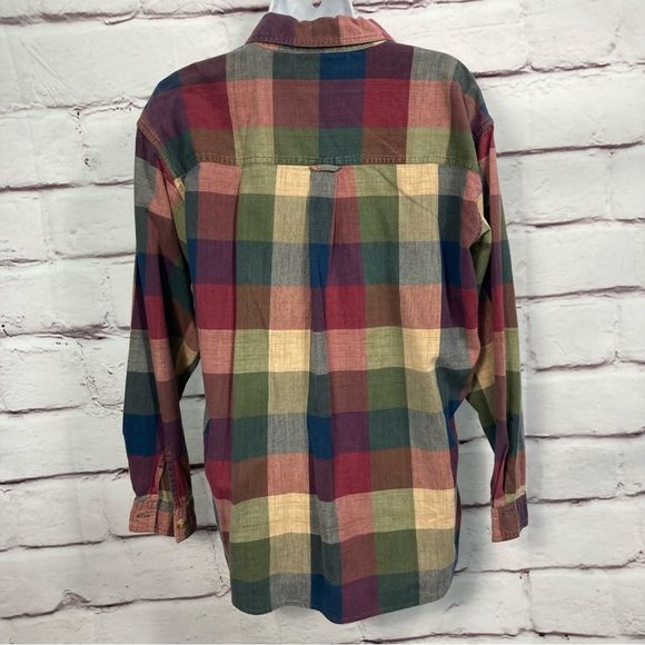 Blue Spruce Womens Shirt SZ L 100% Cotton Button Up Multicolored Plaid VIntage - Picture 2 of 10